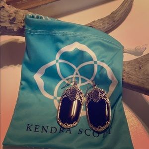 Kendra Scott timeless black earrings with drusy